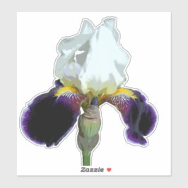 Lila und weiße Iris individuell zugeschnittenes St Aufkleber