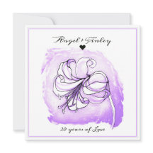 Lila und weiße Lilie 30. Hochzeitstag