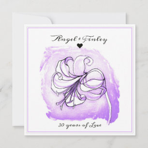 Lila und weiße Lilie 30. Hochzeitstag