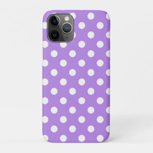 Lila und weiße Polka Dots Dot Chic Muster Case-Mate iPhone Hülle