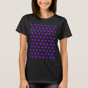 Lila und weiße Polka Dots T Shirt