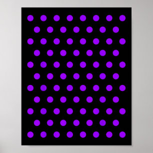 Lila und weiße Polka Dots T Shirt Poster