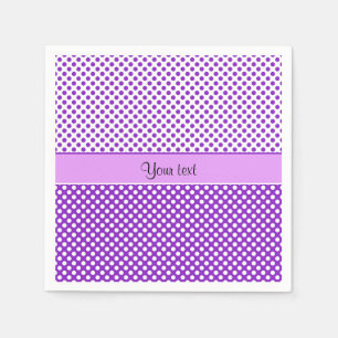 Lila und weiße Polka-Punkte Serviette