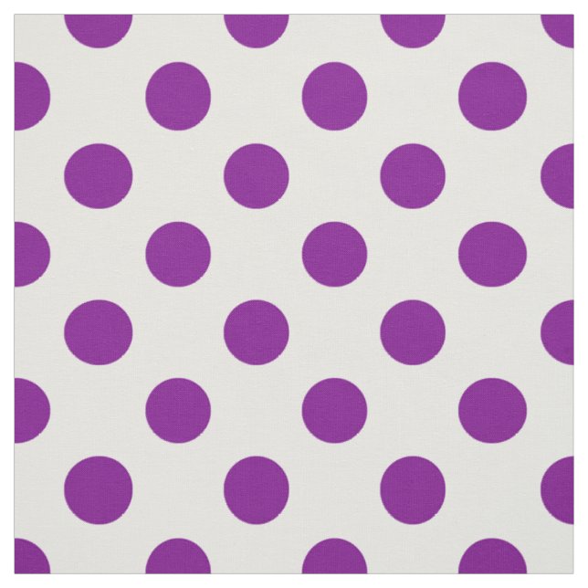 Lila und weiße Polka-Punkte Stoff (Muster)