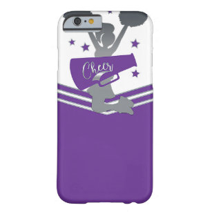 Lila und weiße Sterne Cheer Cheer Leader Party Barely There iPhone 6 Hülle