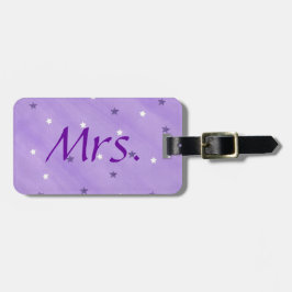 Lila und weiße Sterne Frau Gepäckmarke Gepäckanhänger