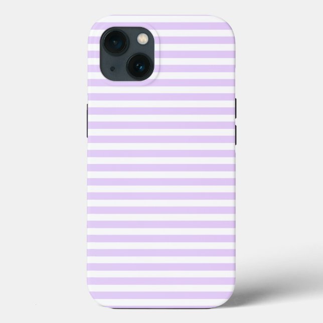 Lila und weiße Streifen Case-Mate iPhone Hülle (Rückseite)