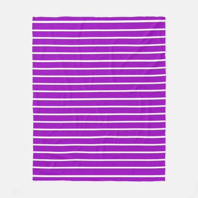 Lila und weiße Streifen Fleecedecke (Vorderseite)