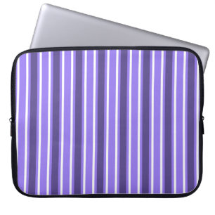 Lila und weiße Streifen Laptopschutzhülle