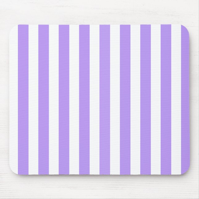 Lila und weiße Streifen Mousepad (Vorne)