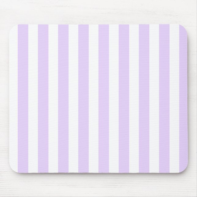 Lila und weiße Streifen Mousepad (Vorne)