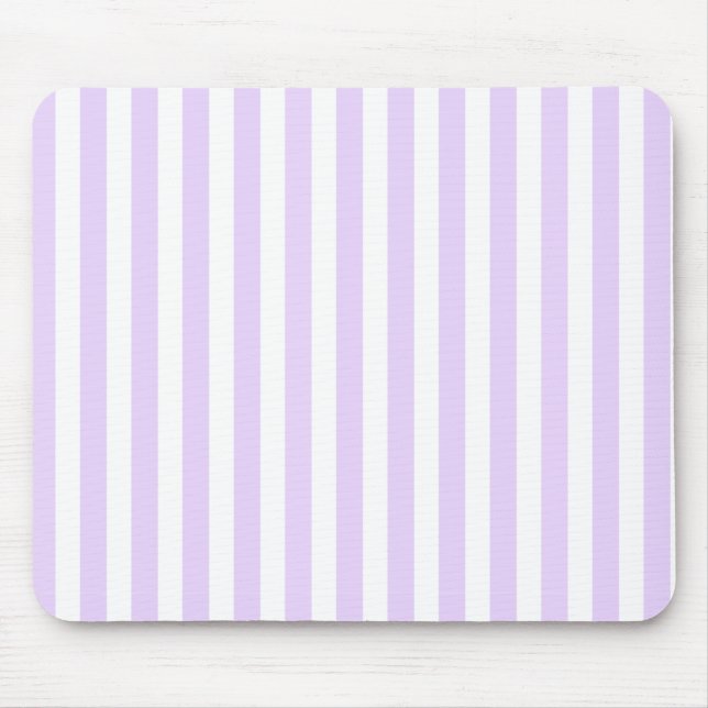 Lila und weiße Streifen Mousepad (Vorne)
