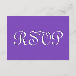 Lila und weiße UAWG Wedding Response Card S237 RSVP Karte