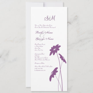 Lila und weiße Wildblumen Einladung zum Hochzeitsf