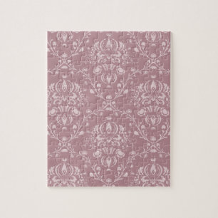Lila und weißer Damast Puzzle