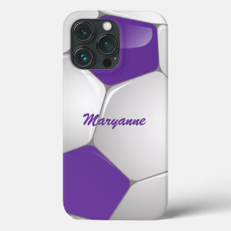 Lila und weißer Fußballball-Ball Case-Mate iPhone Hülle