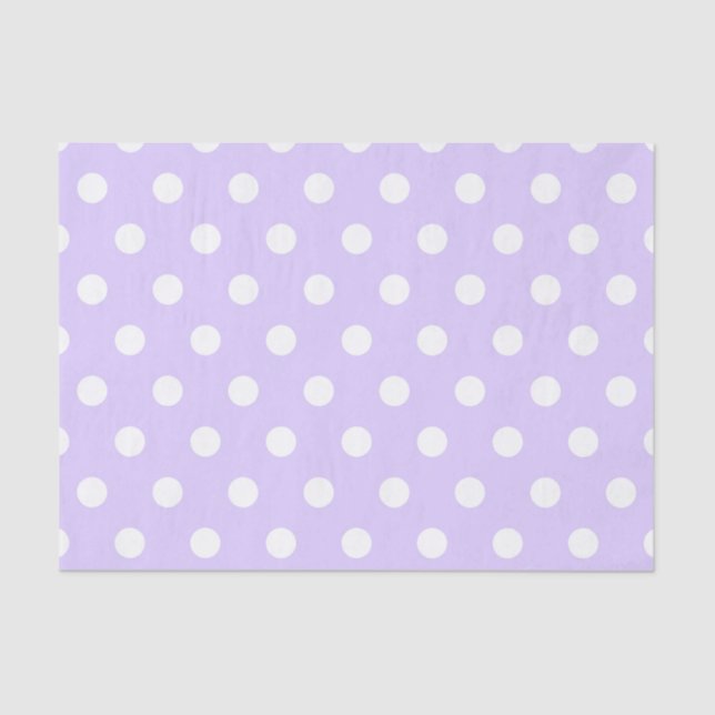 Lila und weißer Polka-Dot Seidenpapier (Vorderseite)