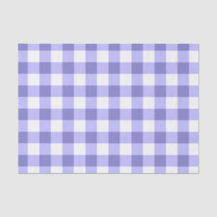 Lila und weißes Gingham-Karo-Muster Seidenpapier