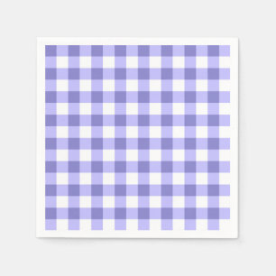 Lila und weißes Gingham-Karo-Muster Serviette