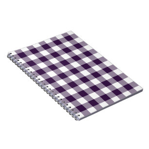 Lila und weißes Gingham-Muster Notizblock