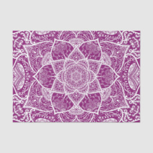 Lila und weißes Mandala - Loergann in Dahlia Seidenpapier