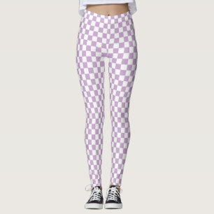 Lila und weißes Prüfmuster Leggings