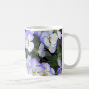 Lila und weißes Stiefmütterchen Tasse