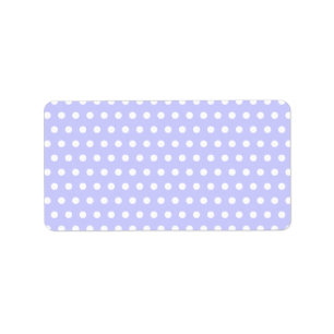 Lila und weißes Tupfen-Muster. Spotty. Adressaufkleber
