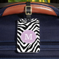Lila und Zebra Print Custom Monogram