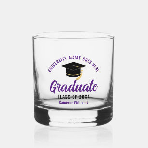 Lila Uni-Abschluß Custom 2025 Graduate Whiskyglas