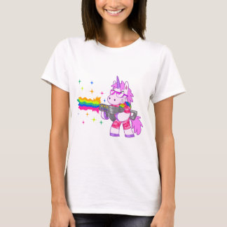 Lila Unicorn - Gewehr T-Shirt