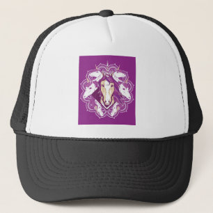 Lila Unicorn Mandala Truckerkappe