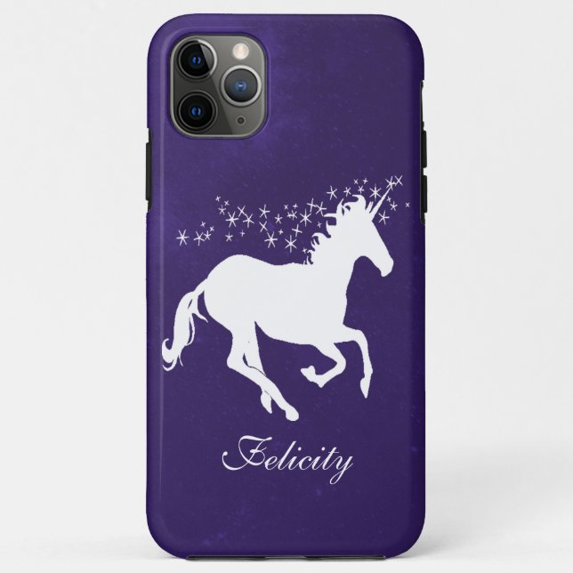 Lila Unicorn Personalisiert Case-Mate iPhone Case (Rückseite)