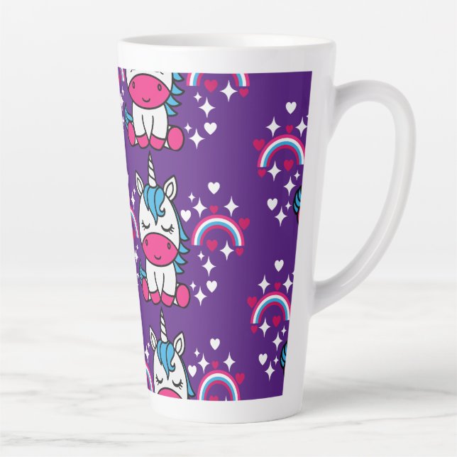 Lila Unicorn Pony Milchtasse (Rechts)
