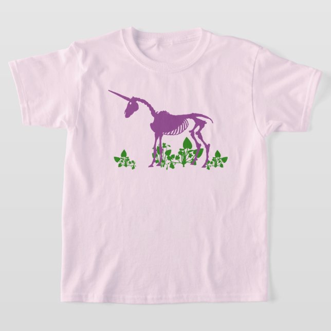 Lila Unicorn Skeleton T - Shirt (Ablage )