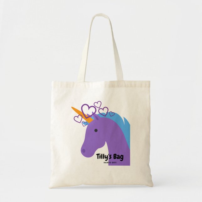 Lila Unicorn-Tasche Tragetasche (Vorne)