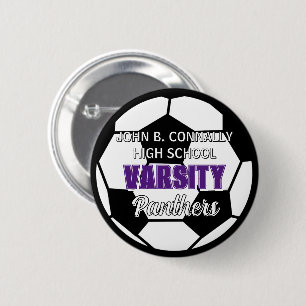 Lila Universitäts-Fußball Custom-Hochschulspirit Button
