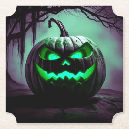 Lila Untersetzer, grauenhafter Halloween-Kürbis Untersetzer