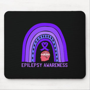 Lila Unterstützung für Epilepsie Mousepad