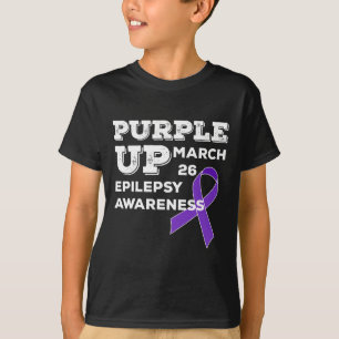 Lila UP März 26 Unterstützung Epilepsie Bewusstsei T-Shirt