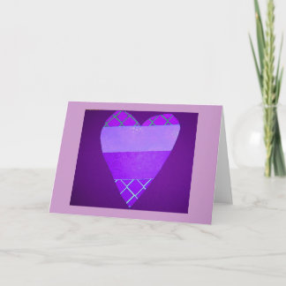 lila Valentines Feiertagskarte