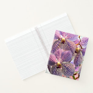 Lila Vanda-Orchideen-Blumen Notizbuch