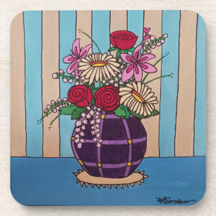 Lila Vase Getränkeuntersetzer
