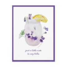 Lila Veilchen, Limonade im Mason-Glas - In Gedanke