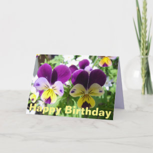 Lila Veilchen Stiefmütterchen Hübsche Blume floral Karte