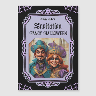 Lila Venezianische Couple Masquerade Magnetkarte