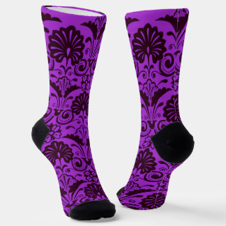 lila Ventilatoren und Schnörkel Druck Socken