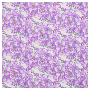 Lila vergessenes Blumenmuster Stoff