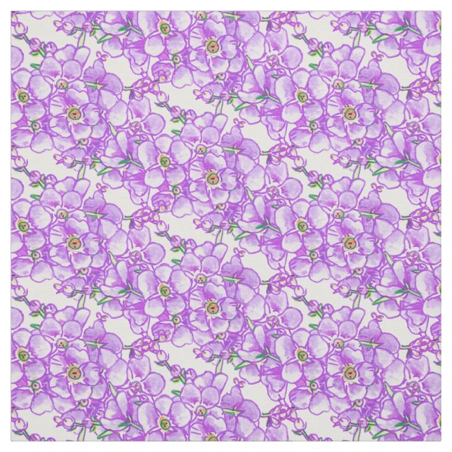 Lila vergessenes Blumenmuster Stoff (Muster)