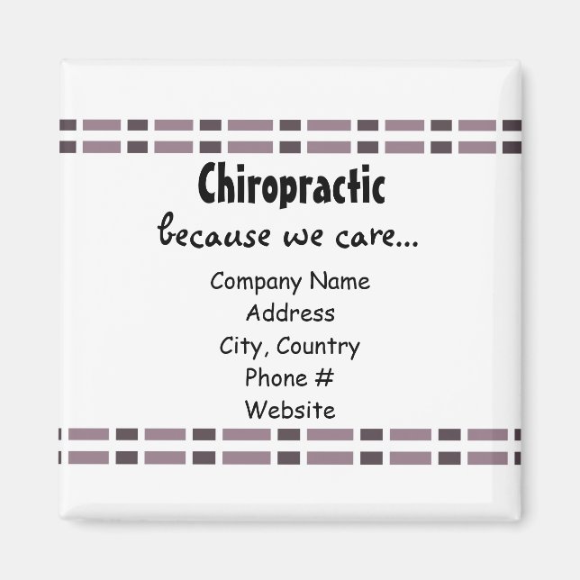 Lila Verknüpfungsdesign Magnet (Vorne)